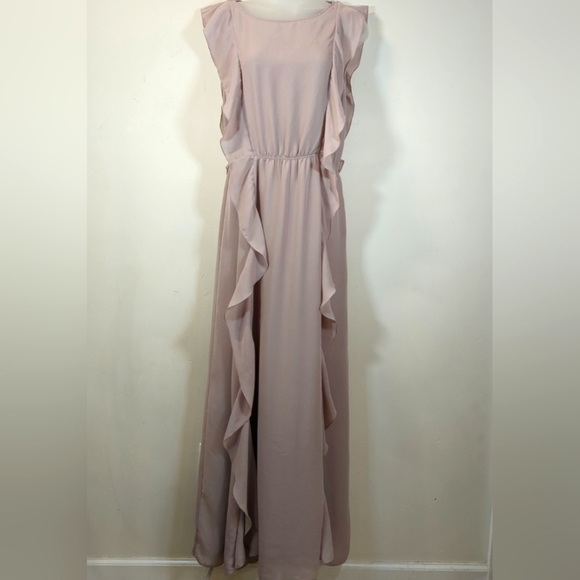 BCBG MAXAZRIA Women's Ruffle Maxi Dress ,  Mauve Rose, Size S - Picture 1 of 10
